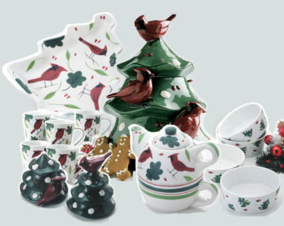 Mikasa Holiday Cardinals Group